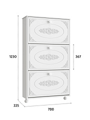 Тумба для обуви (обувница) Ассоль АС-46 белое дерево