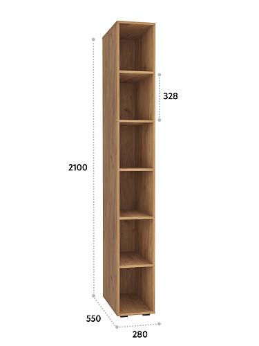 Пенал Оптима ОП-12 дуб крафт золотой