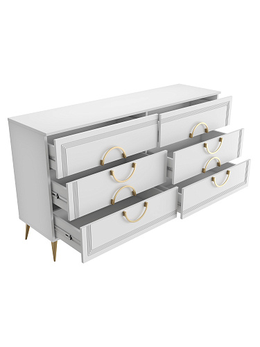 Комод Оливия ОЛ-07 белый бриллиант/бланж
