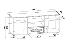 Тумба под ТВ Ассоль плюс АС-13 ваниль