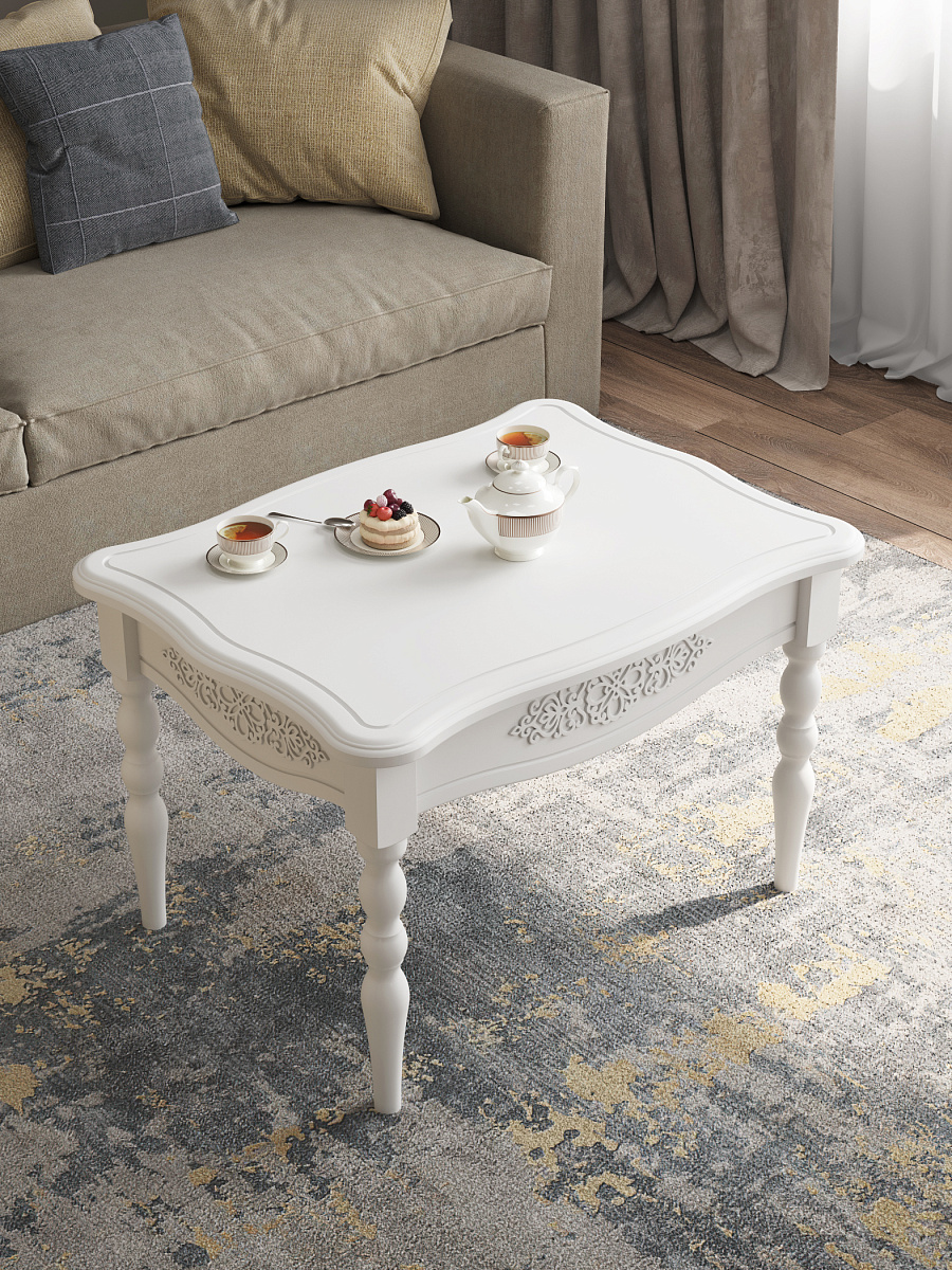 Стол журнальный Ассоль АС-73 белое дерево