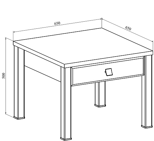 Стол журнальный Изабель ИЗ-26 береза снежная