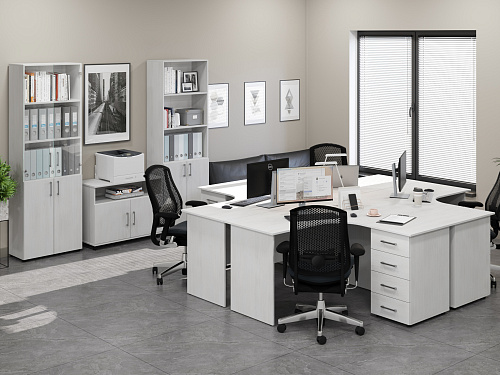 Комплект мебели для офиса ОФ-004 северное дерево светлое