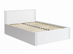 Кровать с ПМ Эмилия ЭЛ-33 (140х200) белый структурный/меренга