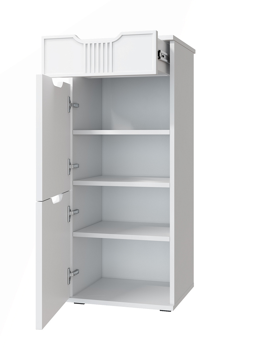 Тумба Эмилия ЭЛ-3 белый структурный/меренга