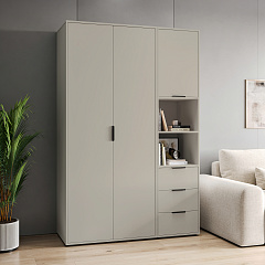 Шкаф для одежды Оптима ОП-01 глиняный серый/риолит