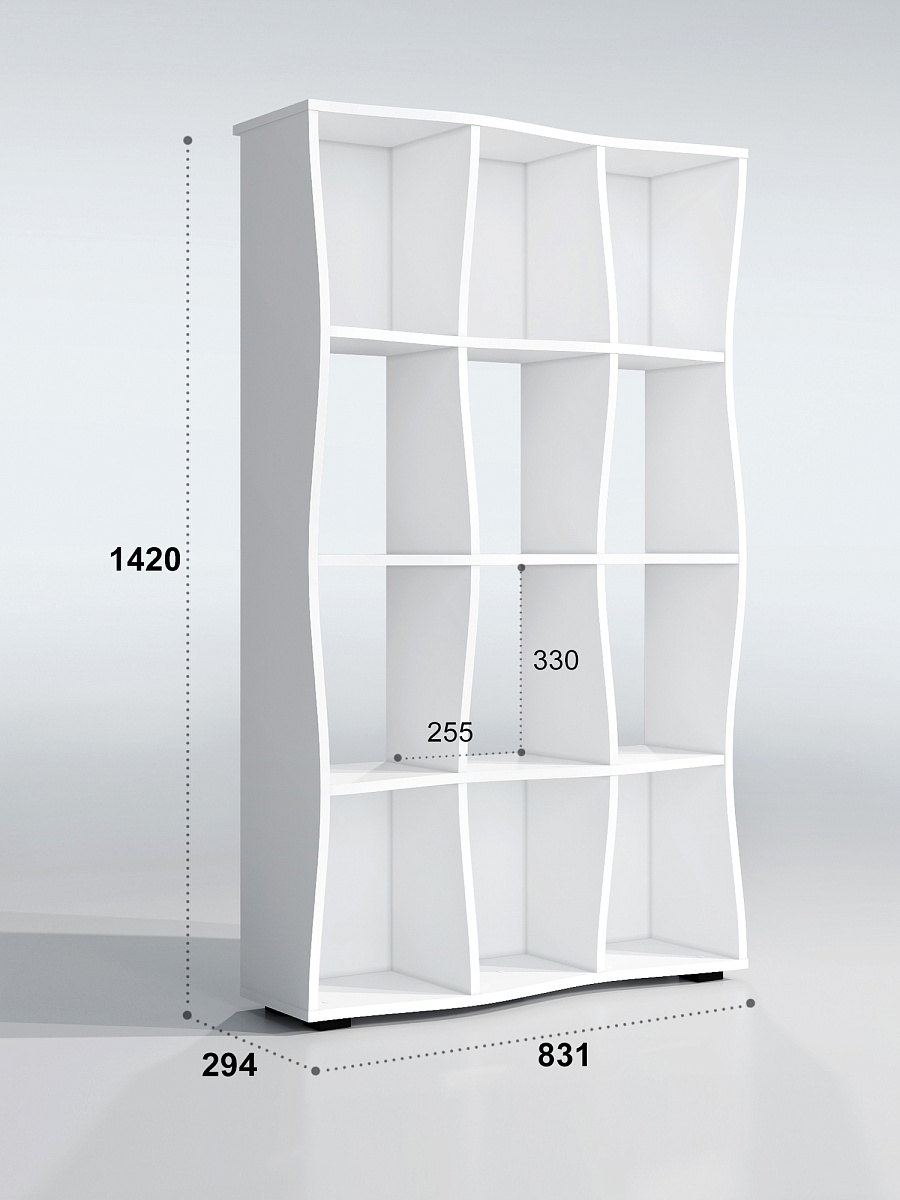 Стеллаж Контемпо КТ-02 белый бриллиант