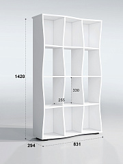 Стеллаж Контемпо КТ-02 белый бриллиант