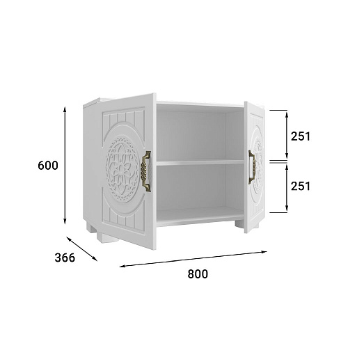 Тумба «Монблан» МБ-30К белое дерево