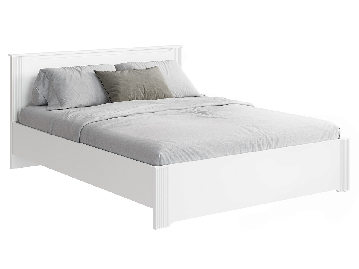 Кровать Эмилия ЭЛ-30 (160х200) белый структурный/меренга