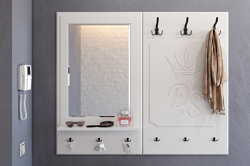 Вешалка ДримСтар ДС-32 белое дерево