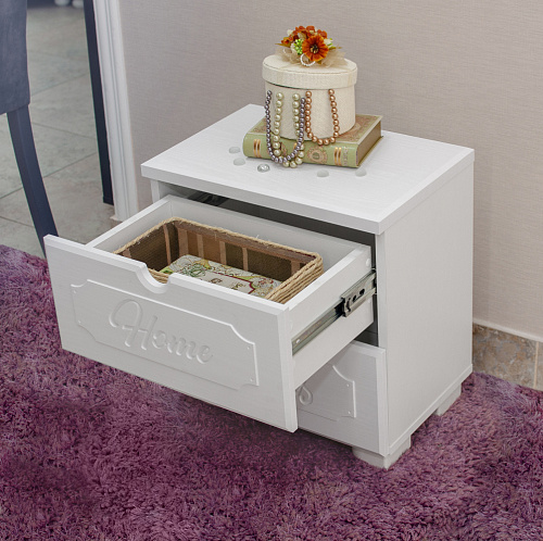 Тумба прикроватная ДримСтар ДС-14 белое дерево