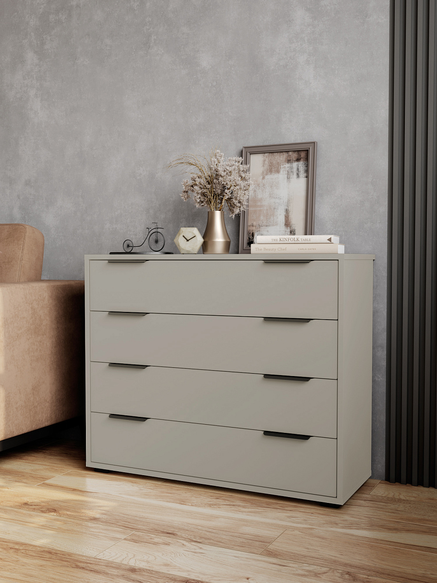 Комод Оптима ОП-04 глиняный серый/риолит