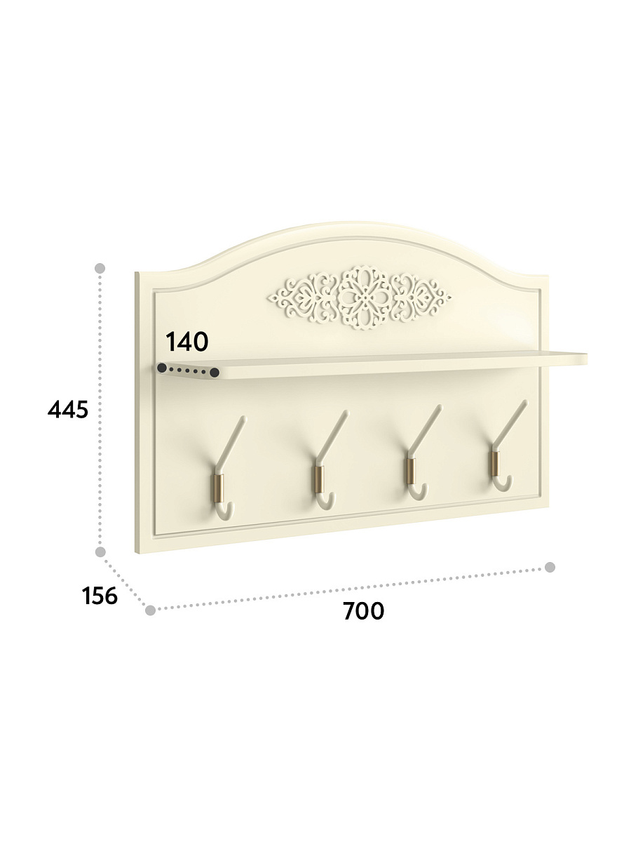 Вешалка Ассоль плюс АС-72 ваниль
