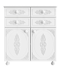 Тумба комбинированная Ассоль АС-18 белое дерево