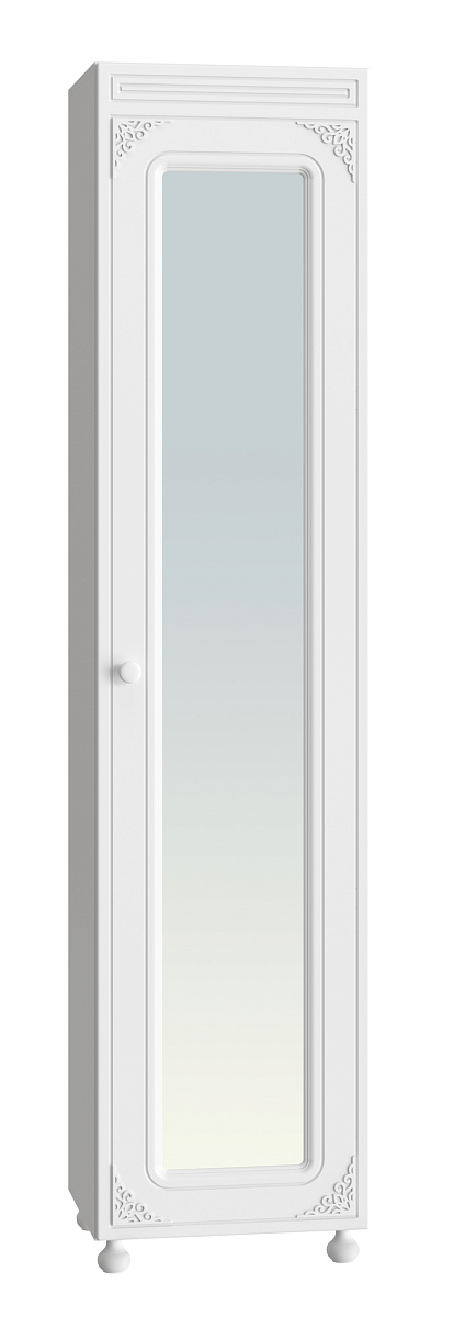 Шкаф Ассоль АС-532К с зеркалом (правый) белое дерево