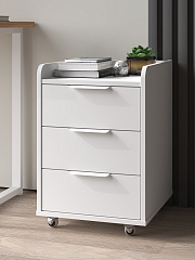 Тумба мобильная К-57 белый структурный/меренга