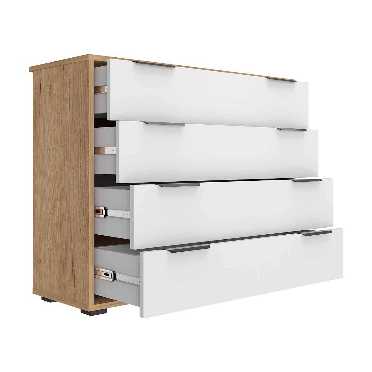 Комод Оптима ОП-04 дуб крафт золотой/меренга