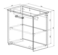 Набор мебели для прихожей Агата АТ-007 дуб крафт золотой
