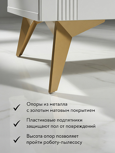 Комод Стелла СТ-02 белый бриллиант/бланж