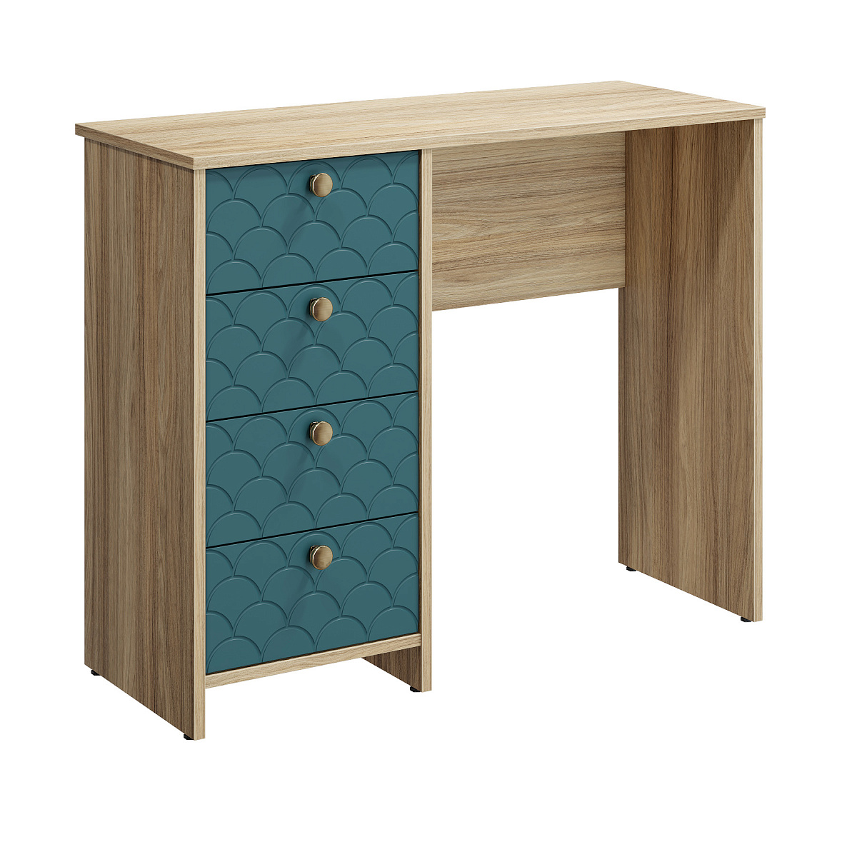 Стол Велламо ВО-10 блэквуд ячменный/морская волна