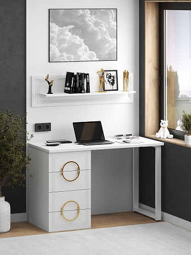 Полка Оливия ОЛ-18 (1100) белый бриллиант/бланж