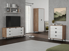 Комплект мебели для гостиной Астрид АР-100 дуб крафт табачный/бланж