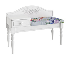 Банкетка Ассоль АС-41 (ящик слева) белое дерево