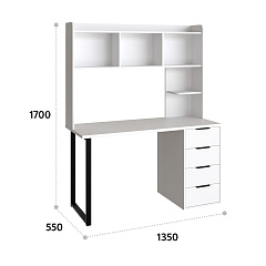Полка П-102 белый структурный (1344*240)
