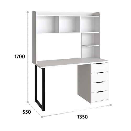 Полка П-102 белый структурный (1344*240)