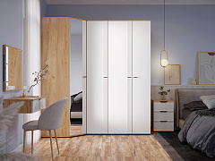 Пенал Эмилия ЭЛ-12К глухой дуб крафт золотой/меренга