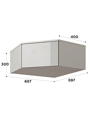 Антресоль Эмилия ЭЛ-52 кашемир/шарли керамика