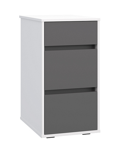 Тумба Оскар ОС-10 белый структурный/графит