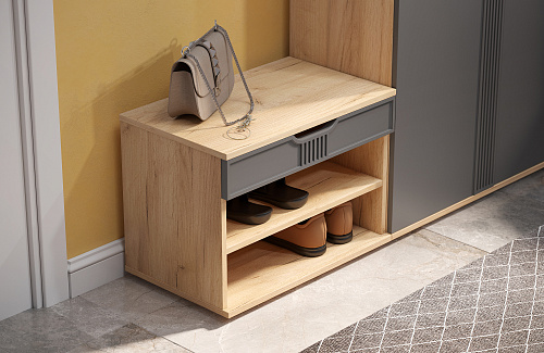 Тумба Эмилия ЭЛ-44 дуб крафт золотой/графит