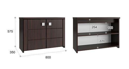 Тумба Изабель ИЗ-57К орех темный