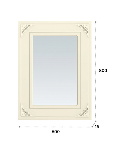 Зеркало Ассоль плюс АС-74 (600х800) ваниль
