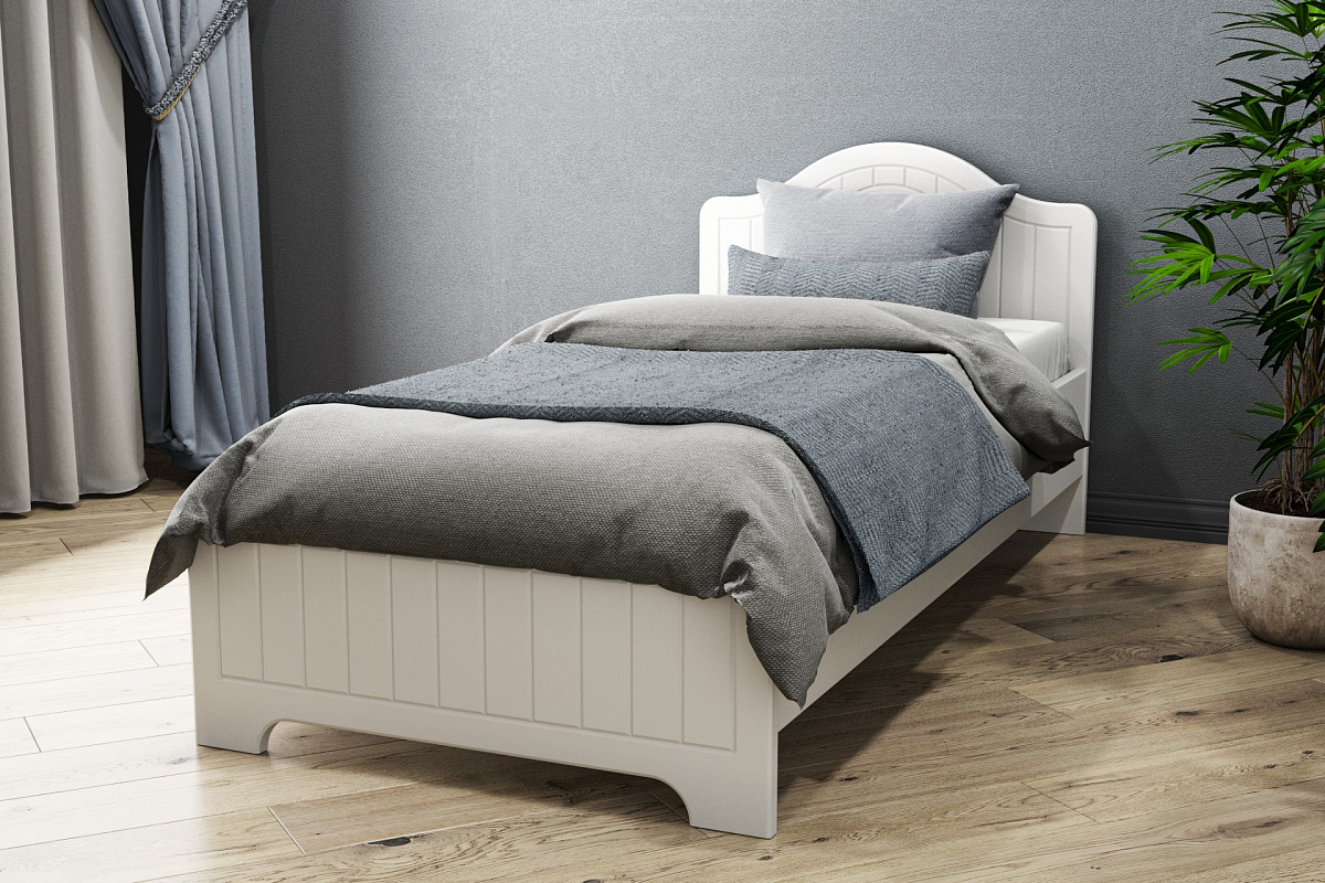 Кровать Монблан МБ-65К (2000х900) белое дерево