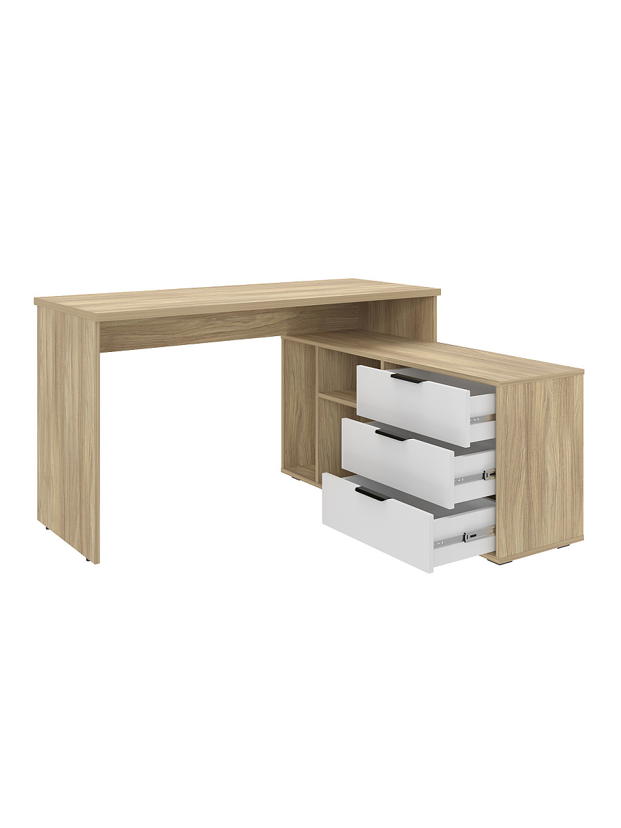 Стол угловой Оптима ОП-22 блэквуд ячменный/меренга