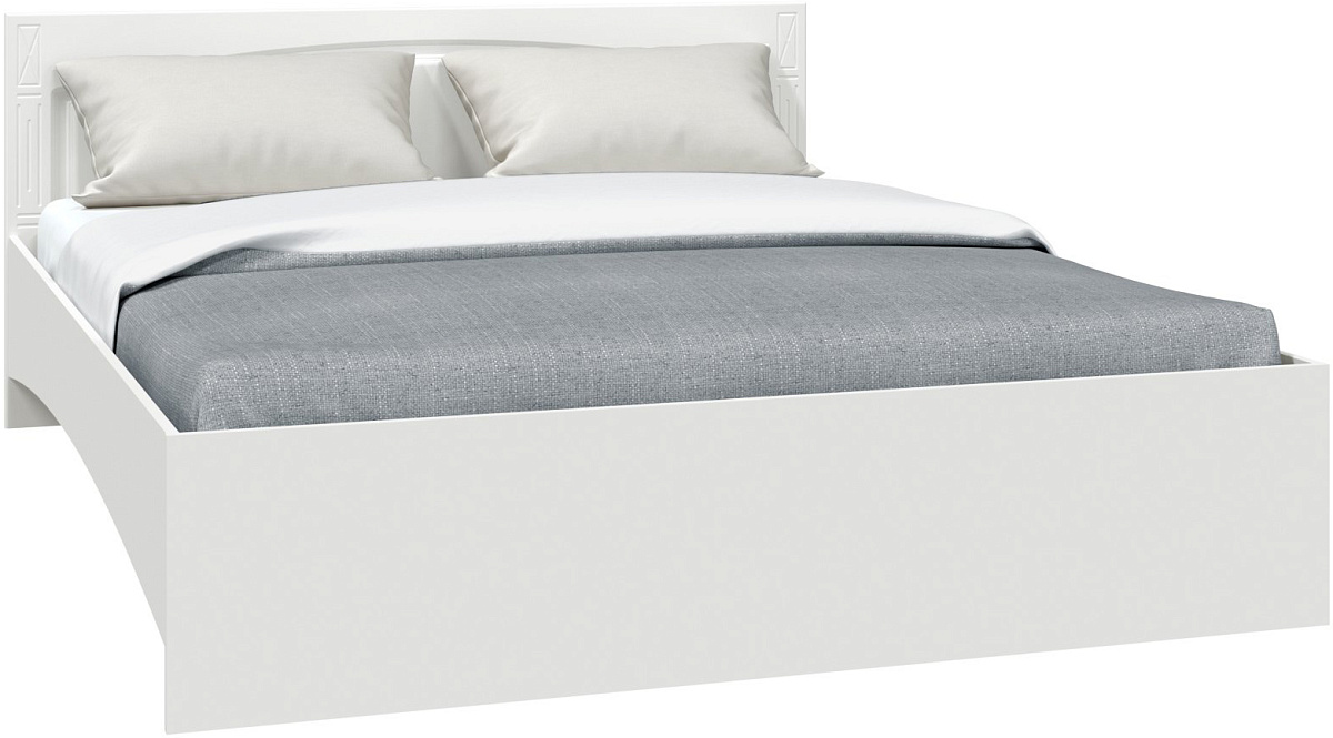 Кровать Элизабет ЭМ-14 (2000x1600) белое дерево