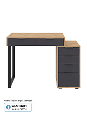 Стол Оптима ОП-18 дуб крафт золотой/графит