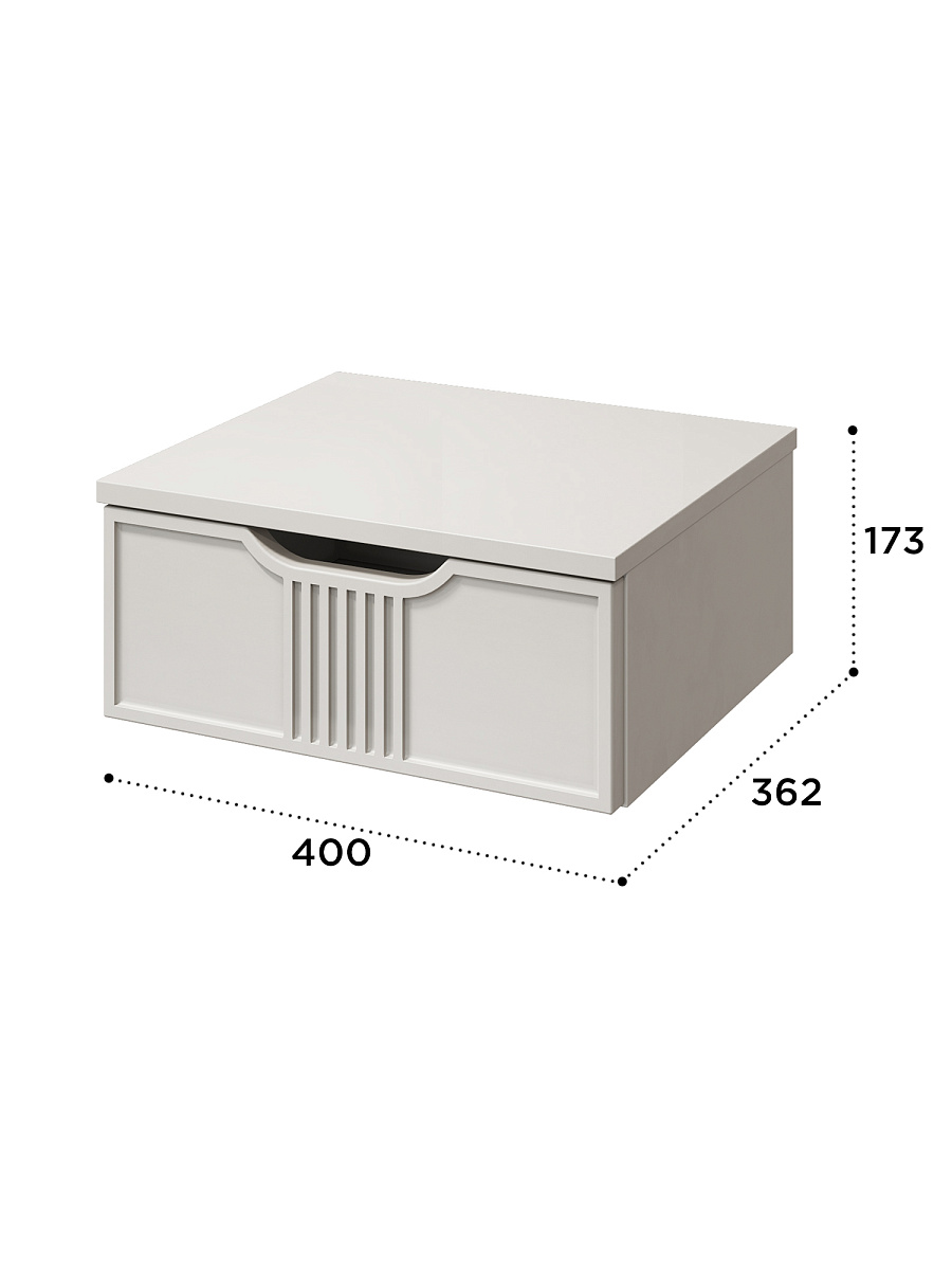 Тумба подвесная ЭЛ-23 кашемир/шарли керамика