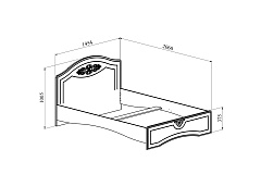 Кровать Ассоль плюс АС-112К (2000х1400) ваниль