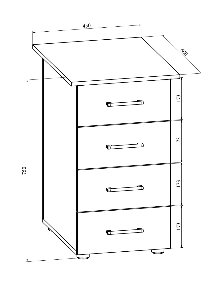 Тумба ОФ-20 блэквуд сатиновый