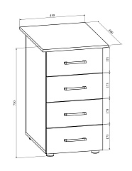 Тумба ОФ-20 блэквуд сатиновый