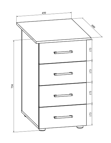 Комплект стол письменный с тумбой ОФ-111К+ОФ-20 венге