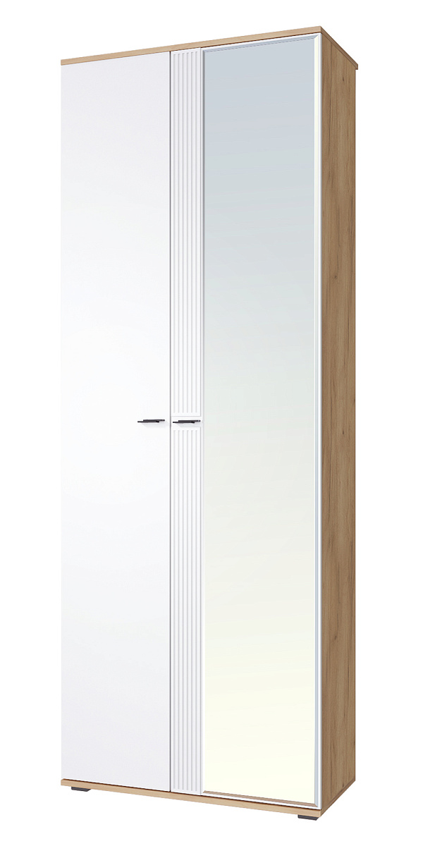 Шкаф для одежды Эмилия ЭЛ-13К комбинированный дуб крафт золотой/меренга