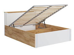 Кровать с ПМ Эмилия ЭЛ-33 (140х200) дуб крафт золотой/меренга