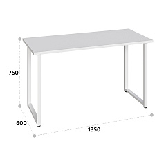 Стол С-600 белый структурный/каркас белый (1350х600)
