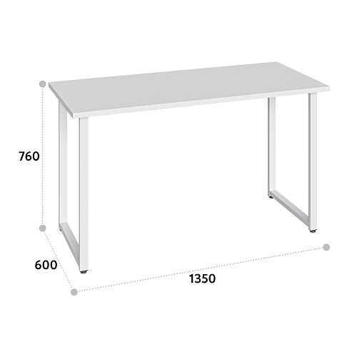 Стол С-600 белый структурный/каркас белый (1350х600)