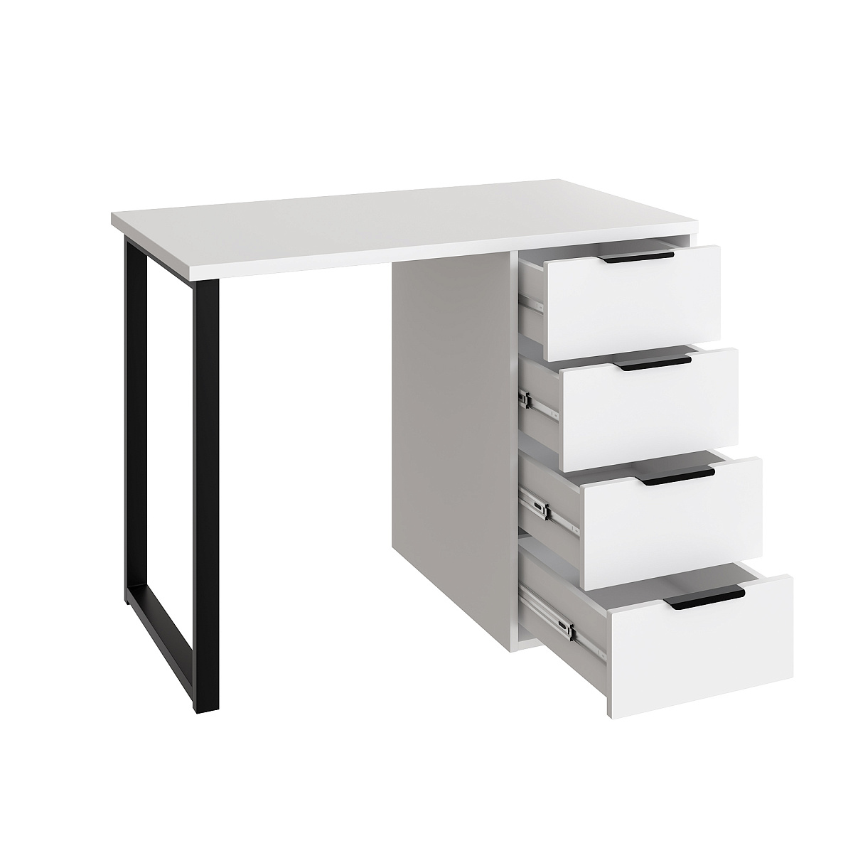 Стол С-404 белый структурный/меренга (1000х550)